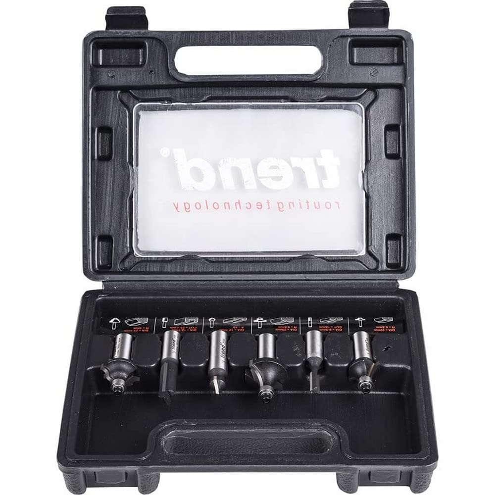 TREND 6-teiliges Fräser-Set 12 mm Schaft Hartmetallfräser Holzbearbeitung
