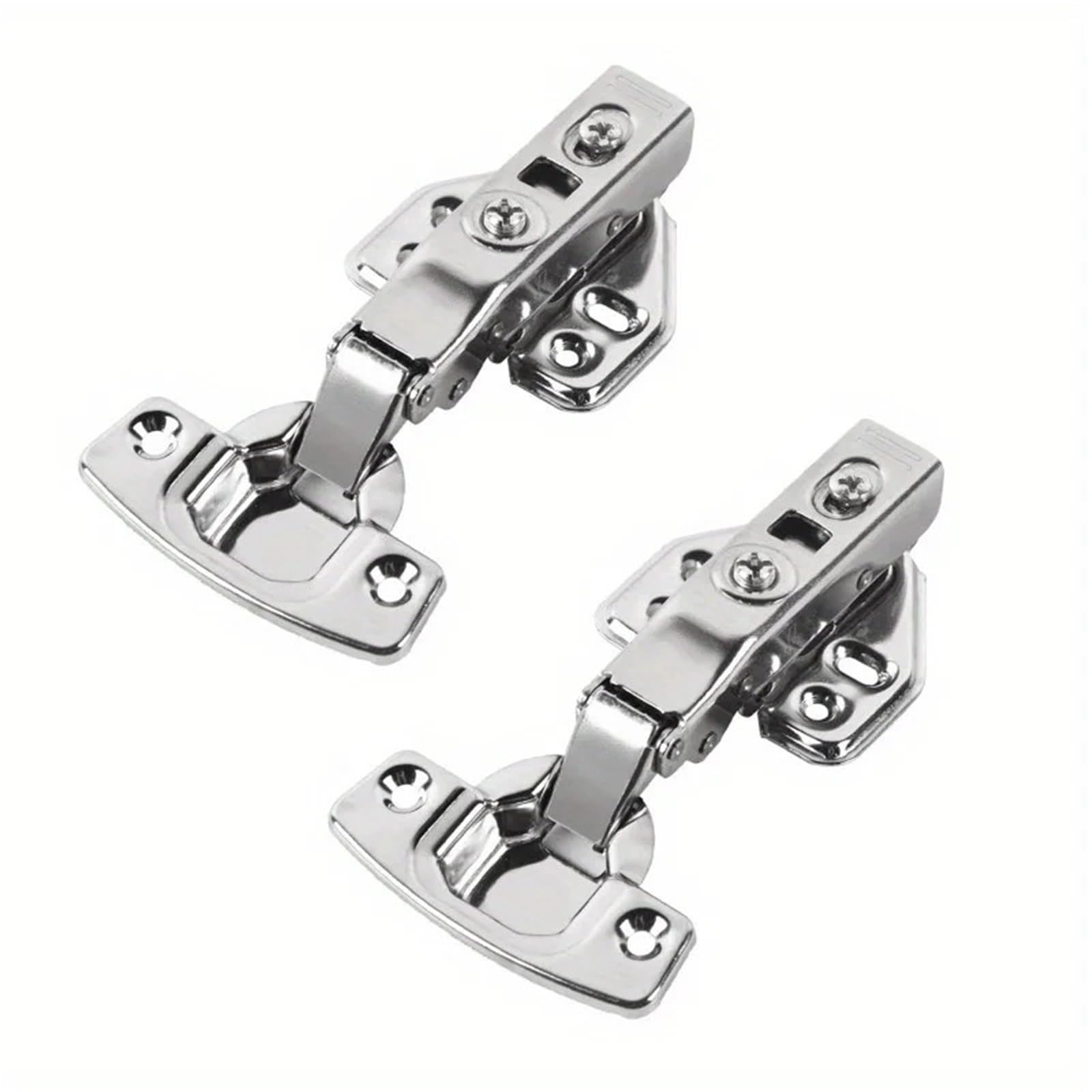Charnières de porte d'armoire à fermeture douce en acier inoxydable pour meuble sans cadre x2