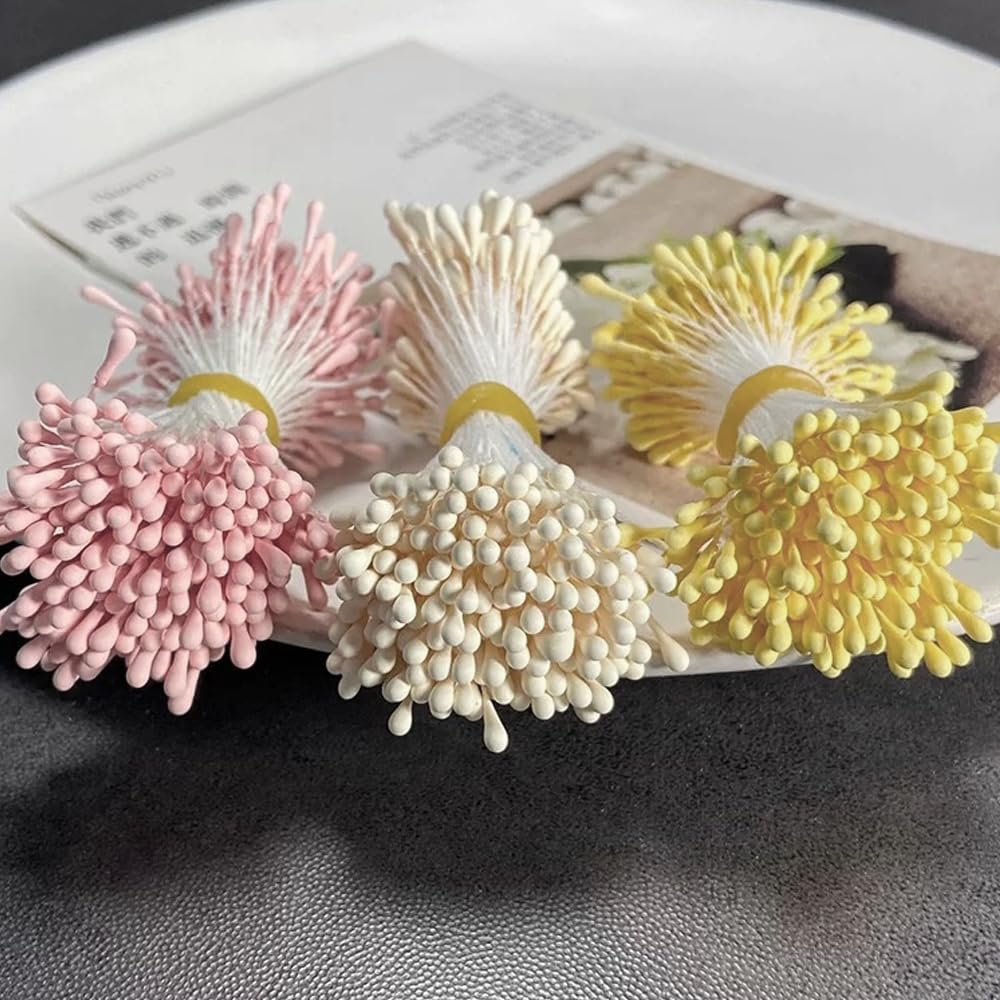 1260 Pezzi Pulitore Pipa Fiori Fai da te a Doppia Testa Pistile Pistilli per Fiori Finti per Bouquet Fai da te Decorazioni