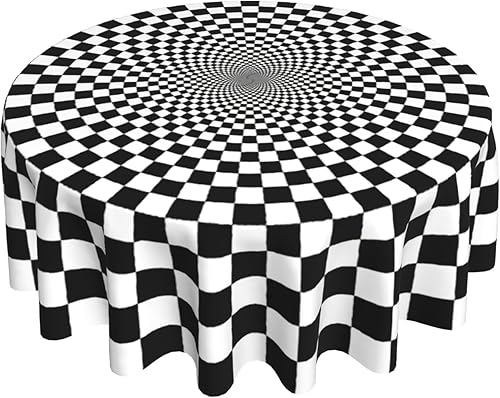 Miniatura 8 de Cafl Mantel redondo de arte folclórico nórdico mantel de flores retro abstractas impermeable resistente a las manchas a prueba de aceite a prueba de