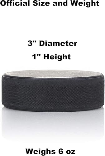 Miniatura 3 de TronX Discos oficiales de hockey sobre hielo  Disco negro de 6 onzas  Tamaño y peso regulados con bolsa de transporte de malla, ideal para manejo de
