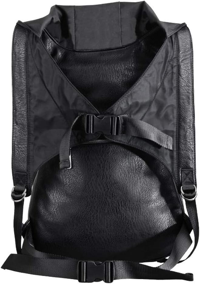Skull Punk Art Fashion Backpack Hooded Rivet Studded Biker Purse Gothic 3D Skull PU Leather Bookbag Python Daypack Shoulder Bag Laptop Bag