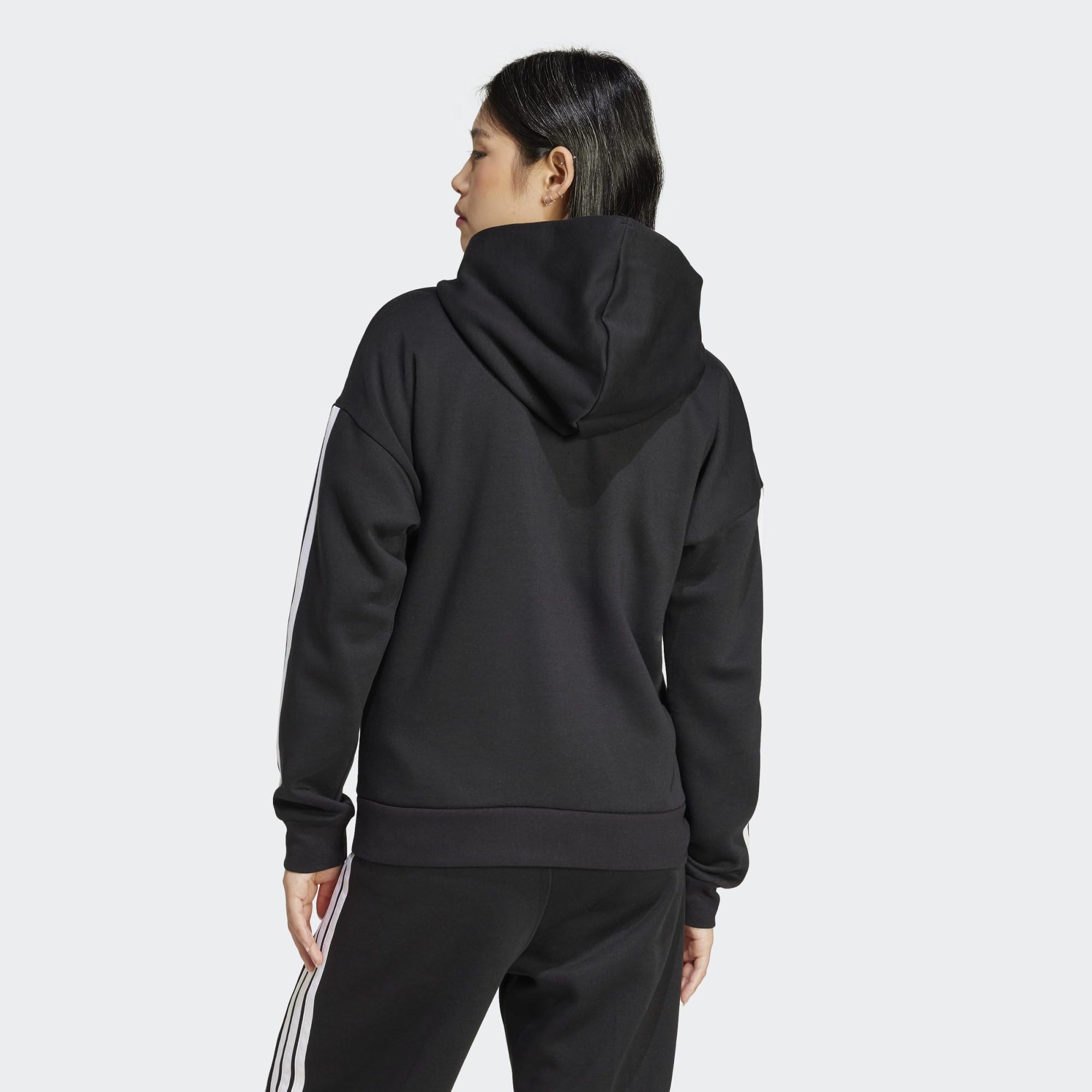 adidas Mujer Essentials 3-Stripes Full-Zip Fleece Hoodie