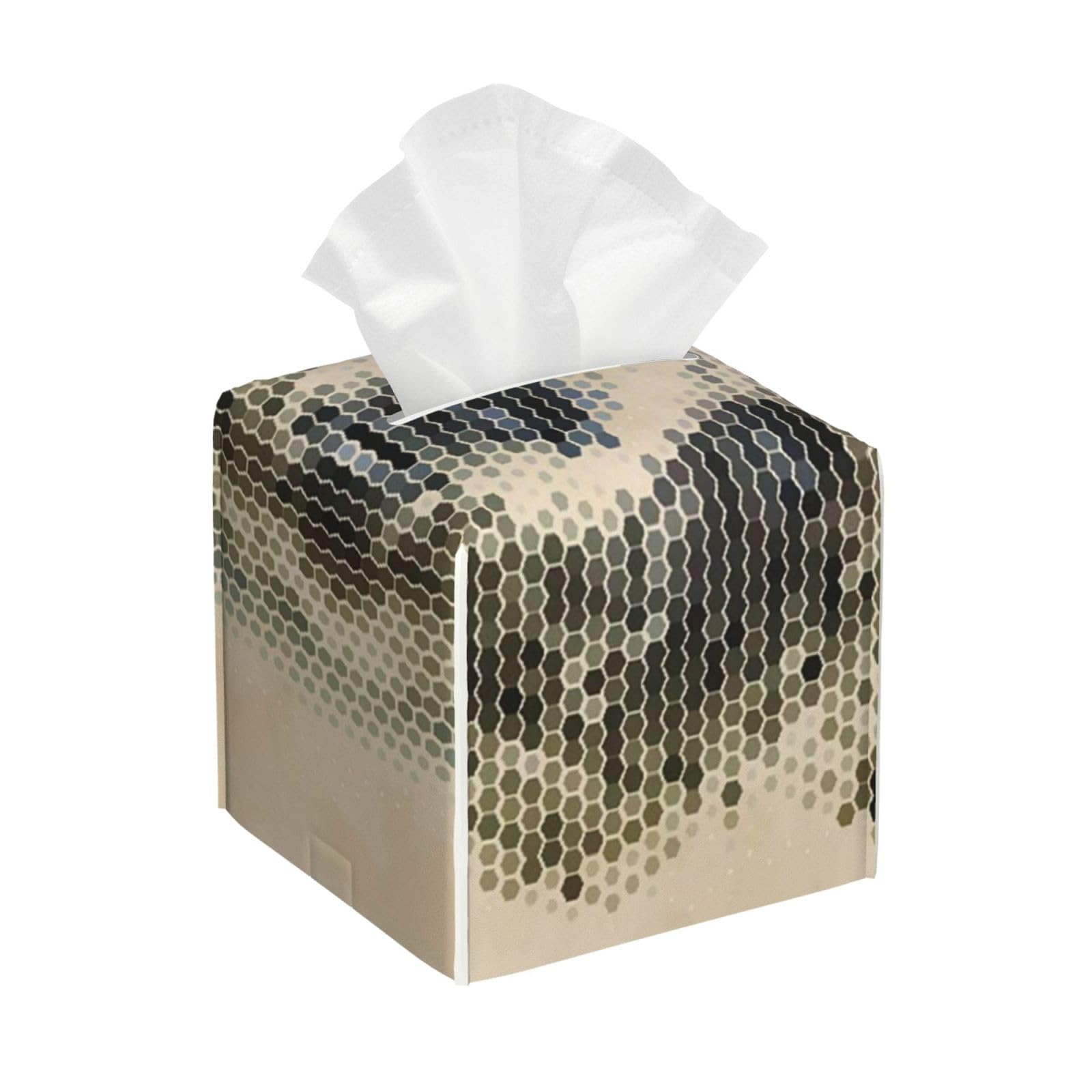 Bear with Dotted Animal Head PVC Cube Tissue Pack for Home Office Bathroom Use