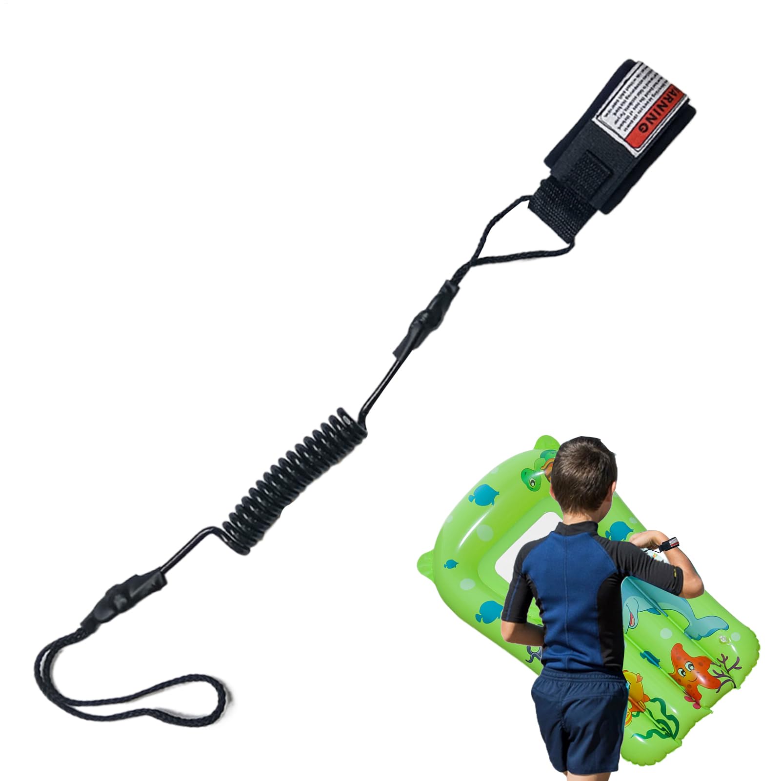 Corda di sicurezza per tavola da surf, cinghia di ricambio per tavola da surf, guinzaglio da polso per bodyboard, 122/5/5 cm, design leggero e confortevole, per bambini, adolescenti e adulti