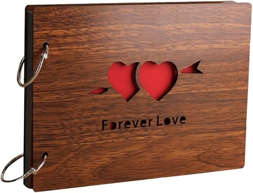 SEWACC Álbum de fotos para parejas, álbum de fotos de bricolaje, libro de fotos de viaje, álbum de fotos de San Valentín, álbum de fotos, libro de