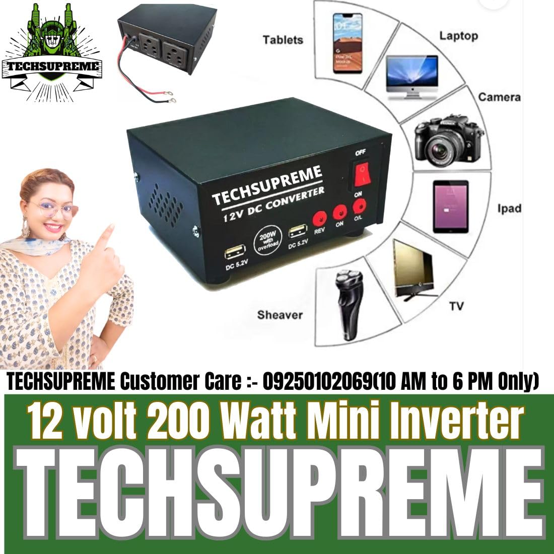 Mini Inverter 200W - Power Your Devices! -3 Mini Inverter 200W - Power Your Devices! -3
