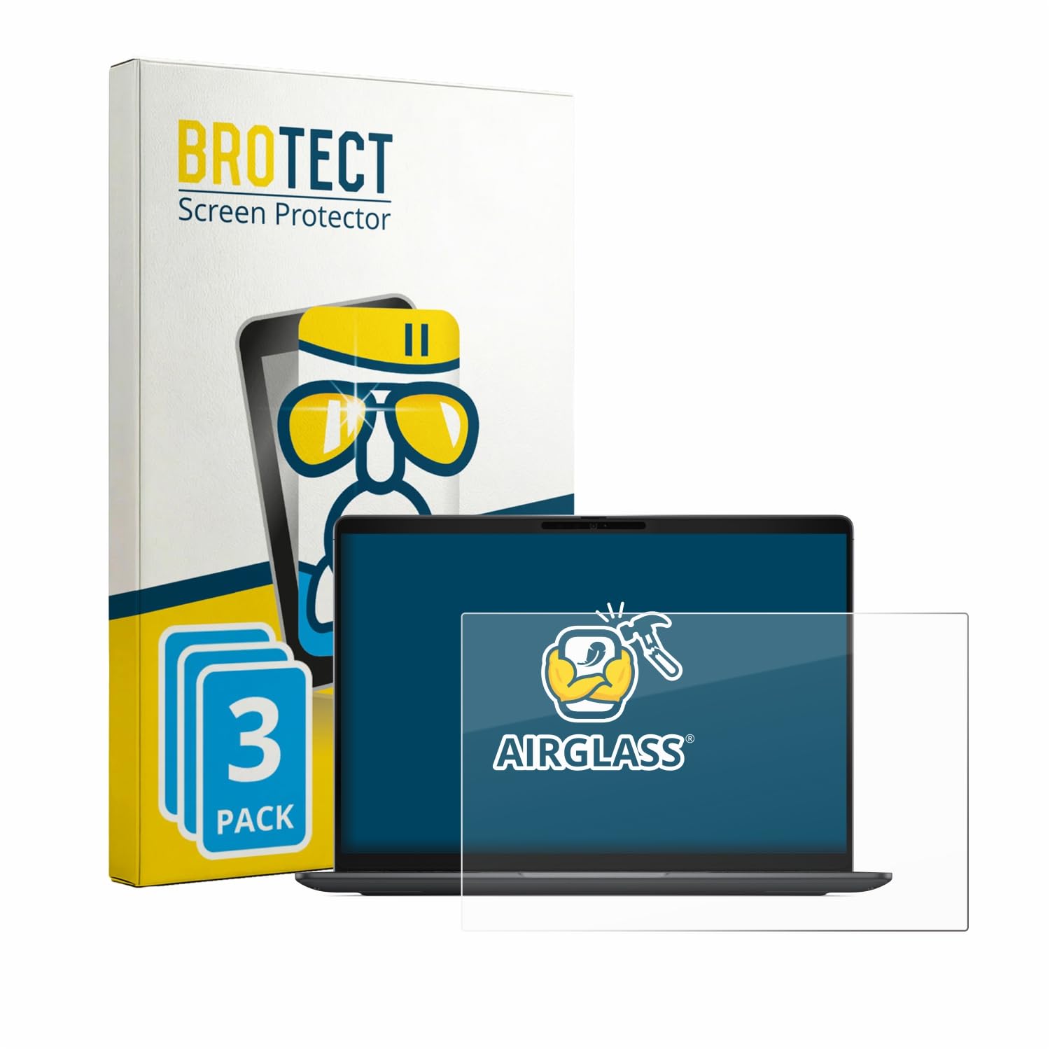 brotect Pellicola Protettiva Vetro per Dell Pro 7 Series 14 P714260 Protezione Schermo (3 Pezzi) [Durezza Estrema 9H, Chiaro]