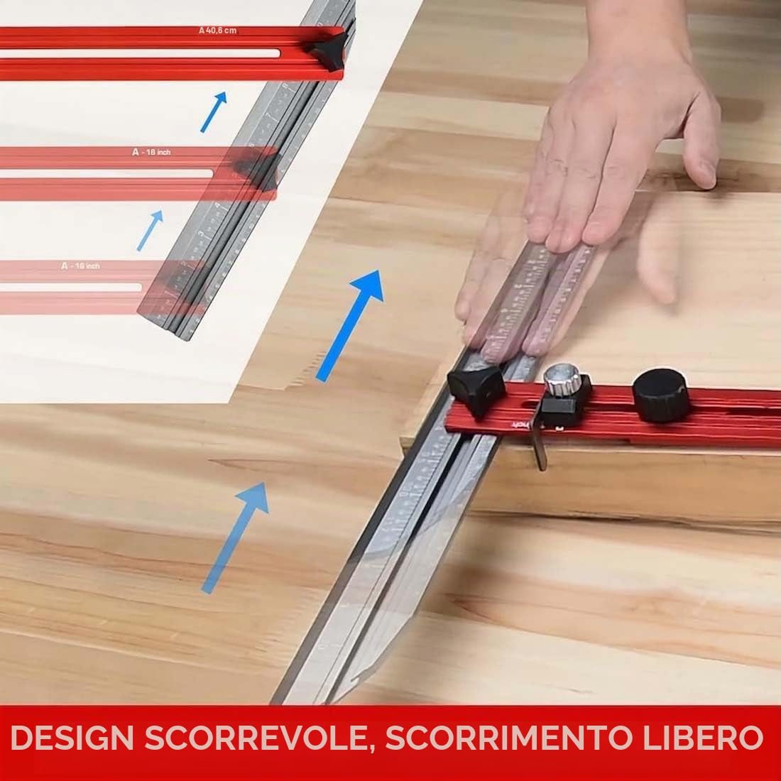 Stair Stencil Tool, Strumento di Misurazione delle Scale Lunghezza Regolabile in Lega di Alluminio, Strumento di Misurazione della per Gradini, Livelli, Scaffali e per Tagliare il Muro a Secco(1 Set)