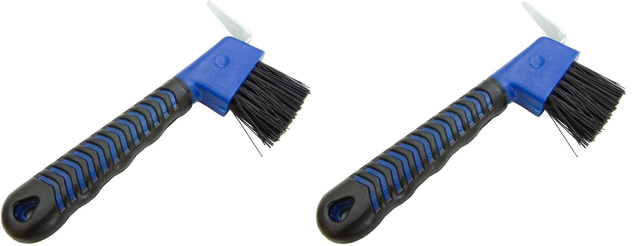 QiK Sports Hoof Pick Brush with Rubber Handle - 2 Pack