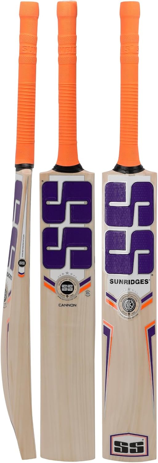 Skihi Ss Kashmir Willow Leather Ball Cricket Bat, Exclusive Cricket Bat for Adult Full Size with Full Protection Cover (Cannon)