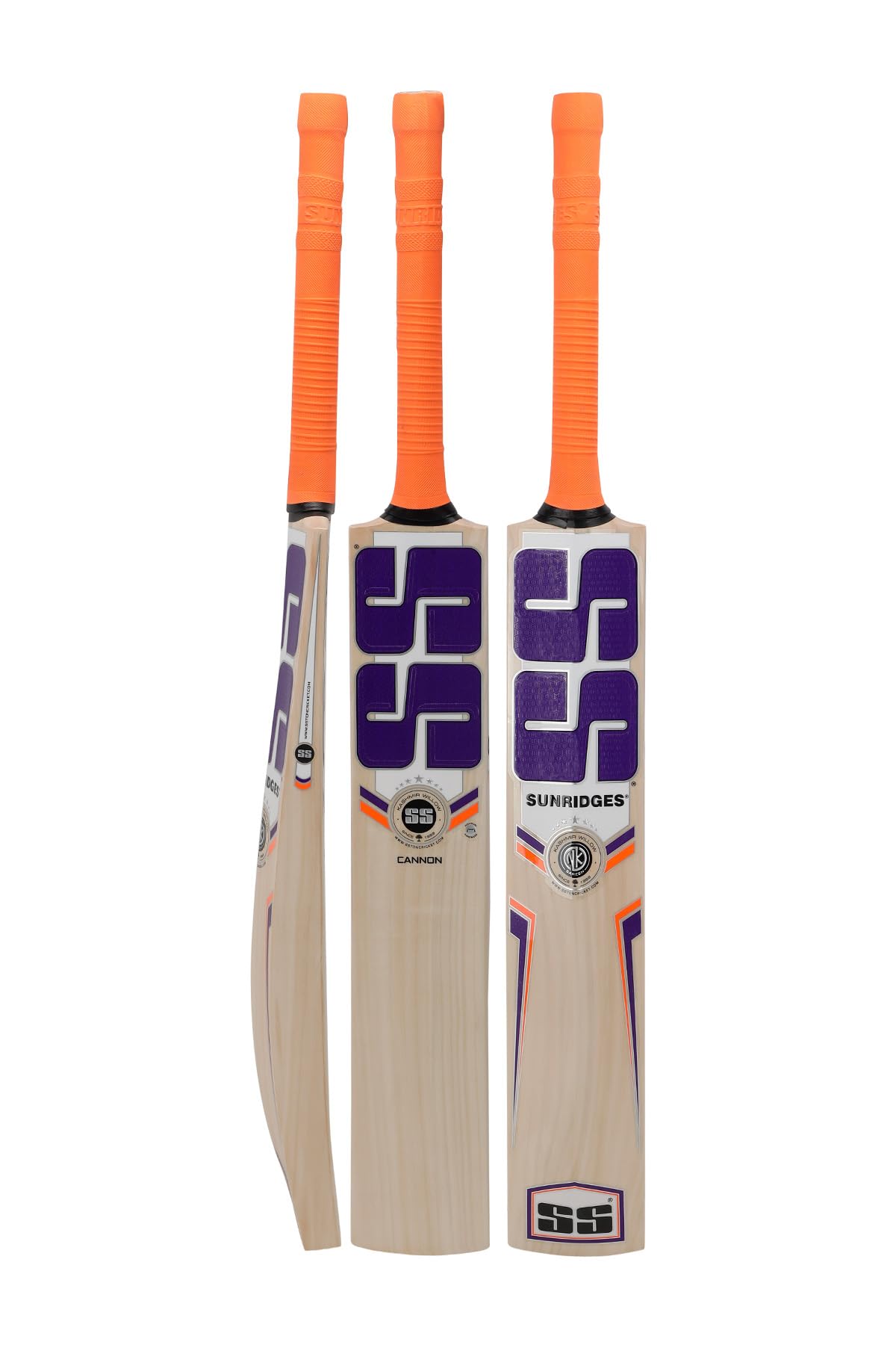 SS Kashmir Willow Leather Ball Cricket Bat, Exclusive Cricket Bat for Adult Full Size with Full Protection Cover (Cannon)