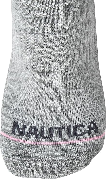 Nautica Womens Ankle Socks - 6 Pack Cushioned Low Cut Tab Breathable Athletic Socks with Arch Support Running Sock for Women - Image 2