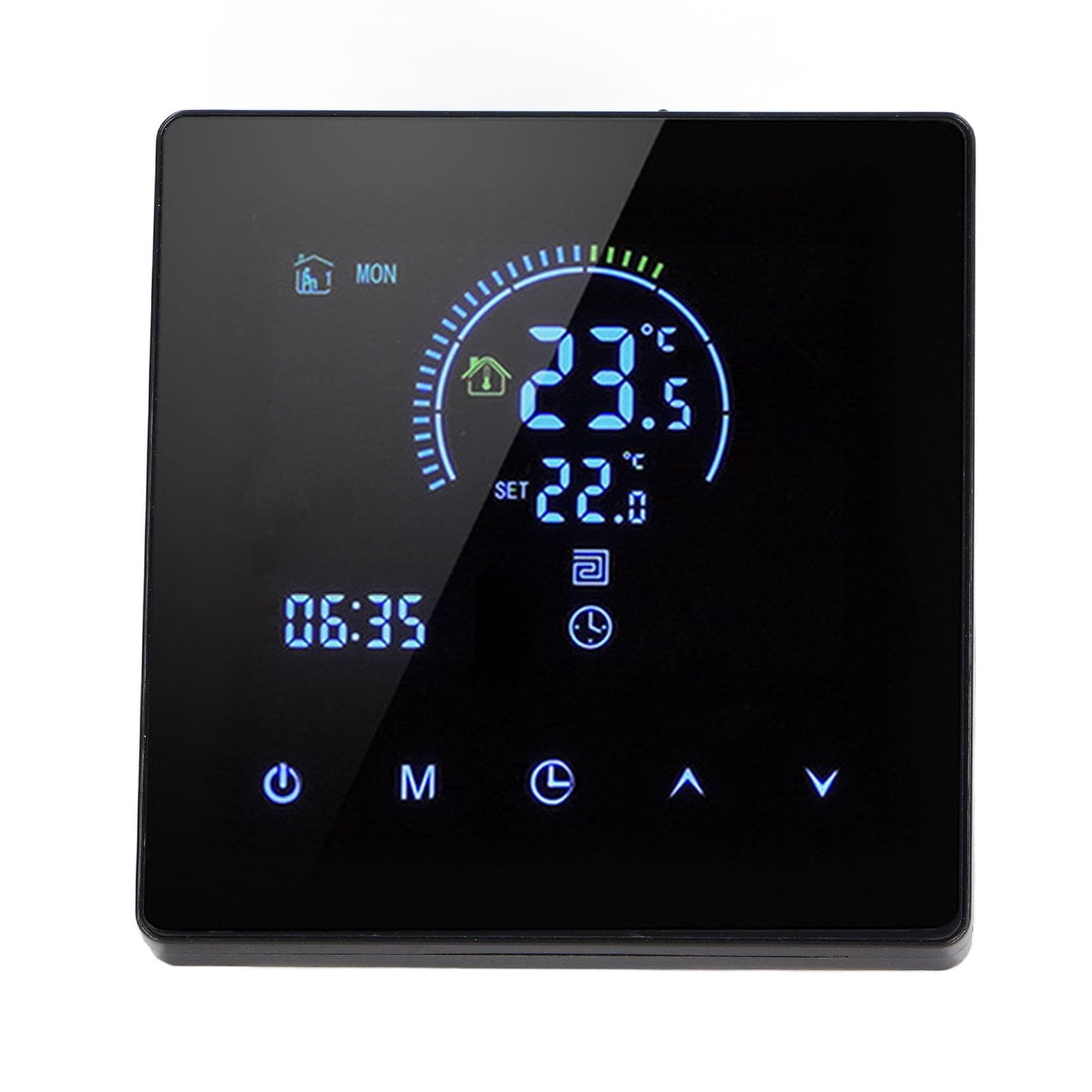 FTVOGUE Termostat Cyfrowy Programowalny Termostat PC 16A Wyświetlacz LCD AC 90 V do 240 V 41x86x86 Mm 41F do 140F Ogrzewania Elektrycznego w Hotelu Home Office (Typ standardowy)