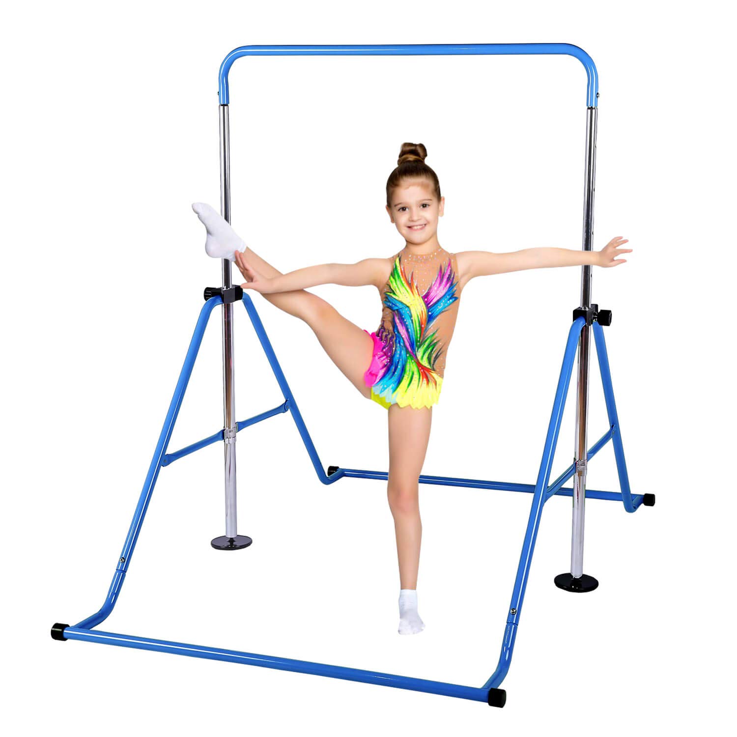 Tepemccu Expandable Gymnastics Bars,Adjustable Height Gymnastic Horizontal Bars,Junior Training Bar 