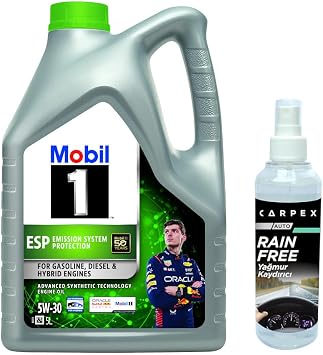 Mobile 1 Esp 5W30 Engine Oil 5 L + 06772 Carpex Glass Rain Slider