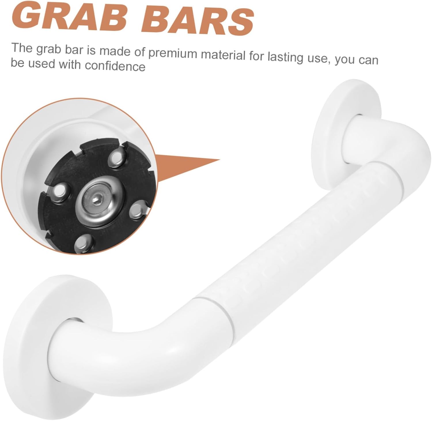 NOLITOY Stainless-Steel Grab Bar for Bathroom Non-Slip Shower Handle Safety Rail for Elderly Toilet Riser Handicap Accessory