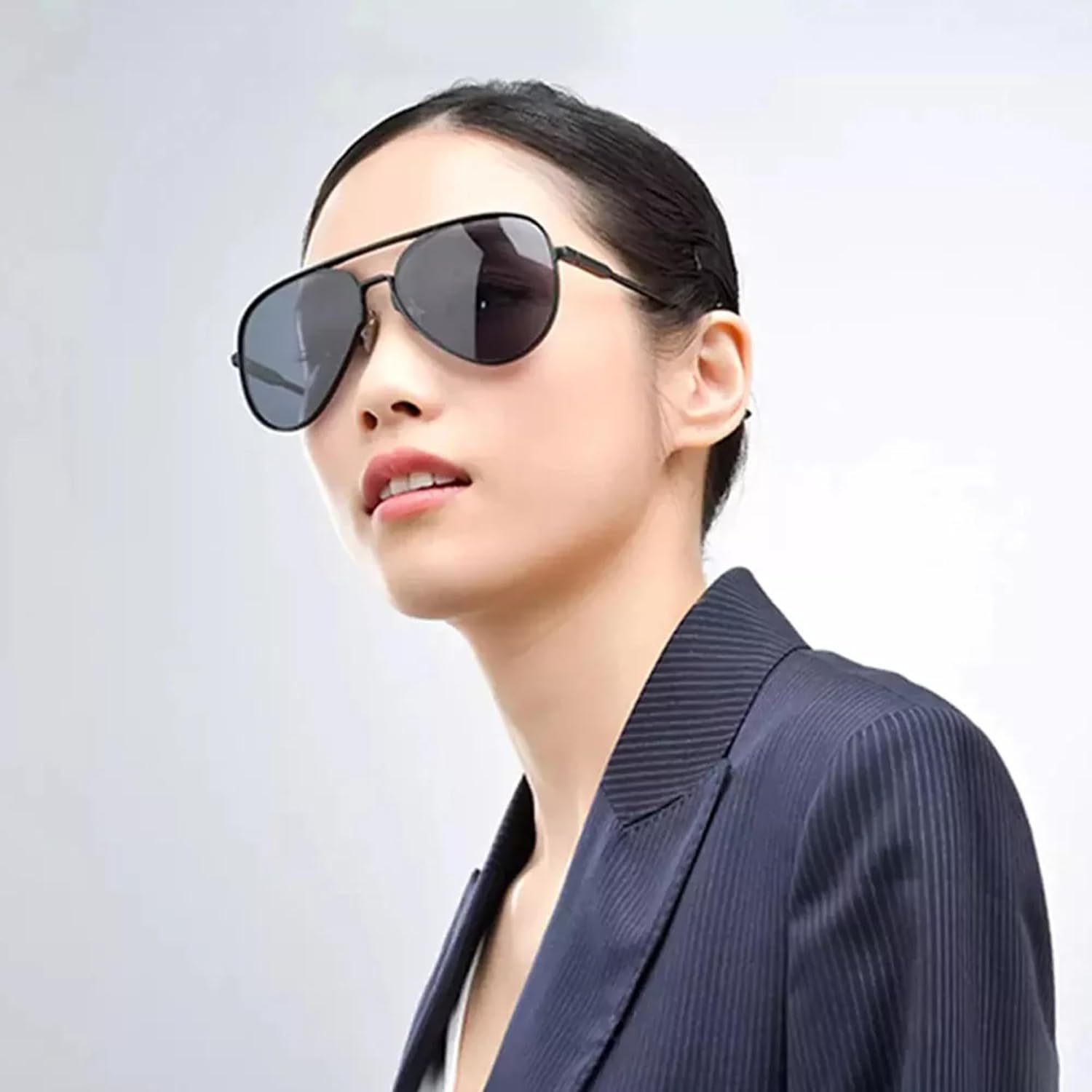 Xiaomi Mijia Luke Aviator Polarize Güneş Gözlüğü, Unisex, Siyah, Alüminyum-Magnezyum Alaşımı Çerçeve, TAC Lens, UV400, 62x15x150 mm, 23 gram