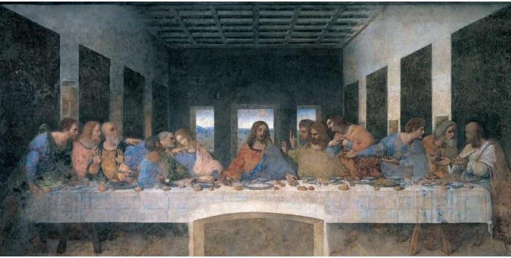 ArtDirect L ultima cena Unframed Art Print Giclee Poster by da Vinci, Leonardo - Ready for Framing with Customization Sizes 10x5, 14x7, 20x10, 36x18, 48x24, and 60x30 Inches