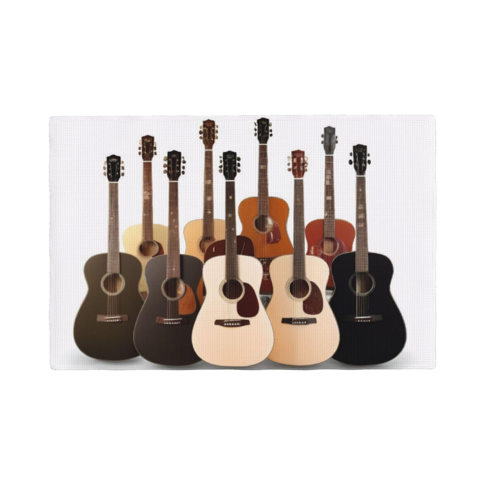 Guitar Imitation Linen Placemat – Elegant Double-Sided Printed Table Mat for Home, Dining, Weddings