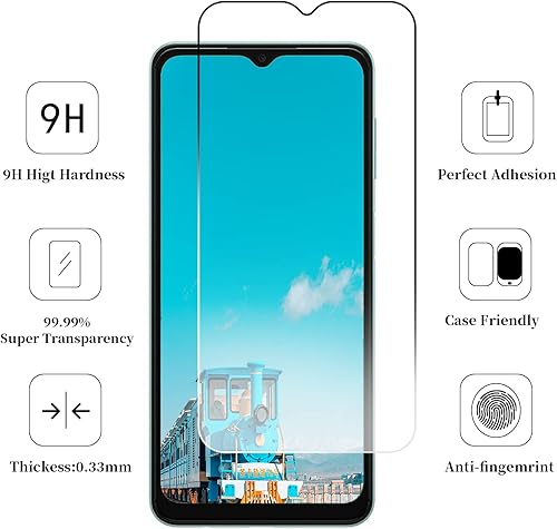 Miniatura 2 de Protector de pantalla de vidrio templado diseñado para Samsung Galaxy A23 5G, transparente HD, antiarañazos, sin burbujas, compatible con fundas