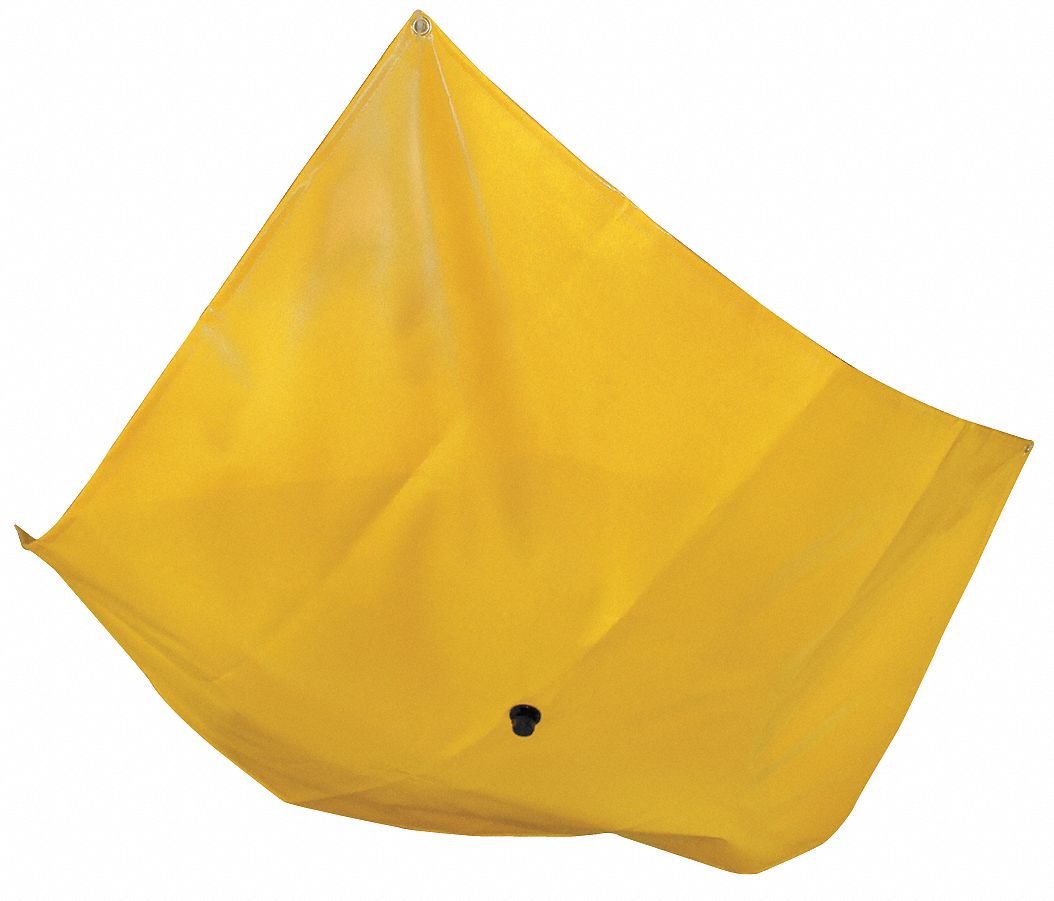 Enpac 460306-YE PVC Drip Dam/Leak Diverter, 3' Length x 6' Width x 1/4