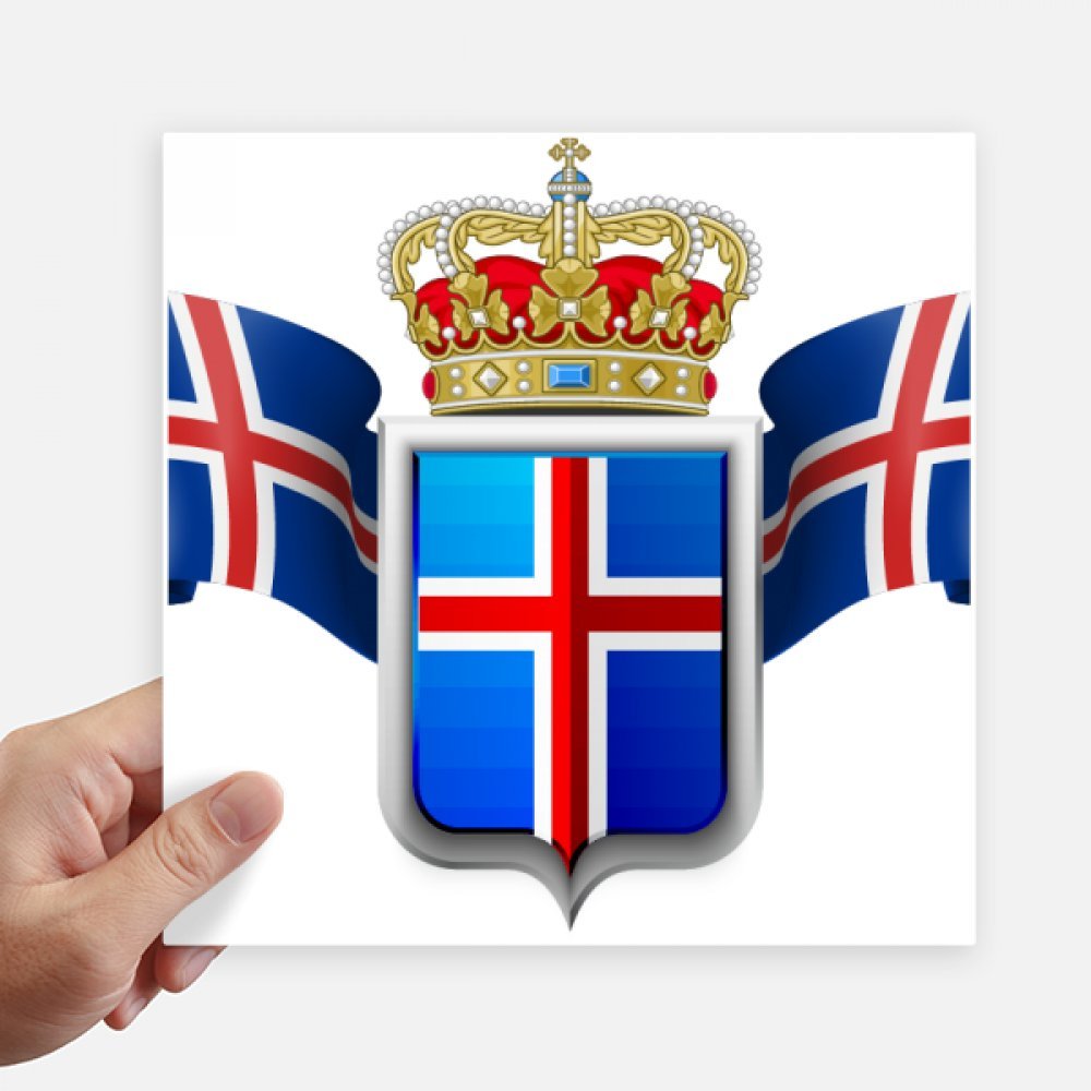 Emblème Islande symbole autocollant 20cm haut de gamme pour mur