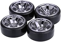 Vista 10 de GoolRC Juego de 4 neumáticos de automóvil de deriva 1/10 para Traxxas HSP Tamiya HPI Kyosho On-Road Drifting Car (negro)