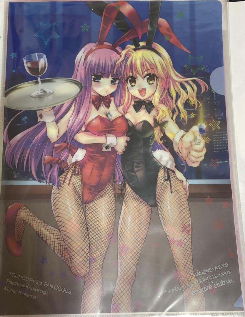 Amazon.co.jp: 東方 魔理沙 パチュリー バニー クリアファイル