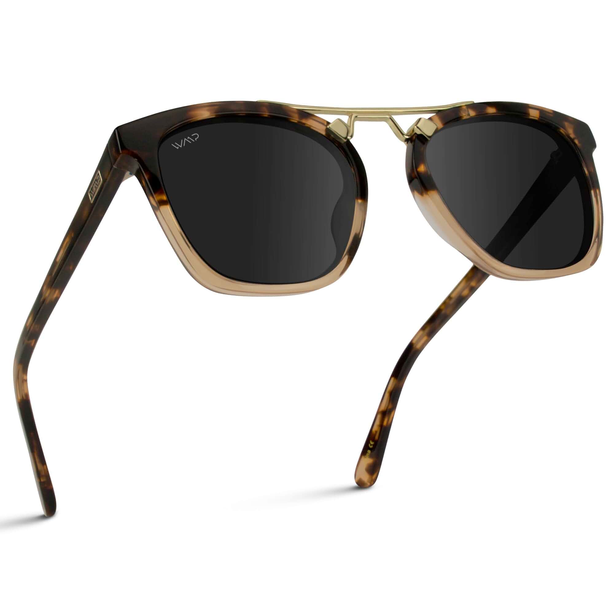 WearMe Pro Demi Women's Polarized Sunglasses, Modern Oversized Square Style Shatter-Resistant Lens, Metal Double-Bridge, Lightweight Durable Frame, UV400, Includes Microfiber Pouch for Cleaning/Storage
