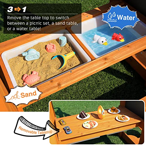 Suniboxi Wooden Swing Set/Playset Made For Small Yards And Kids Toddlers Age 3-6, 6-In-1 Playground Set With Picnic Table Drawing Board Sandboxes Basketball Hoop Soccer Net #TOP3