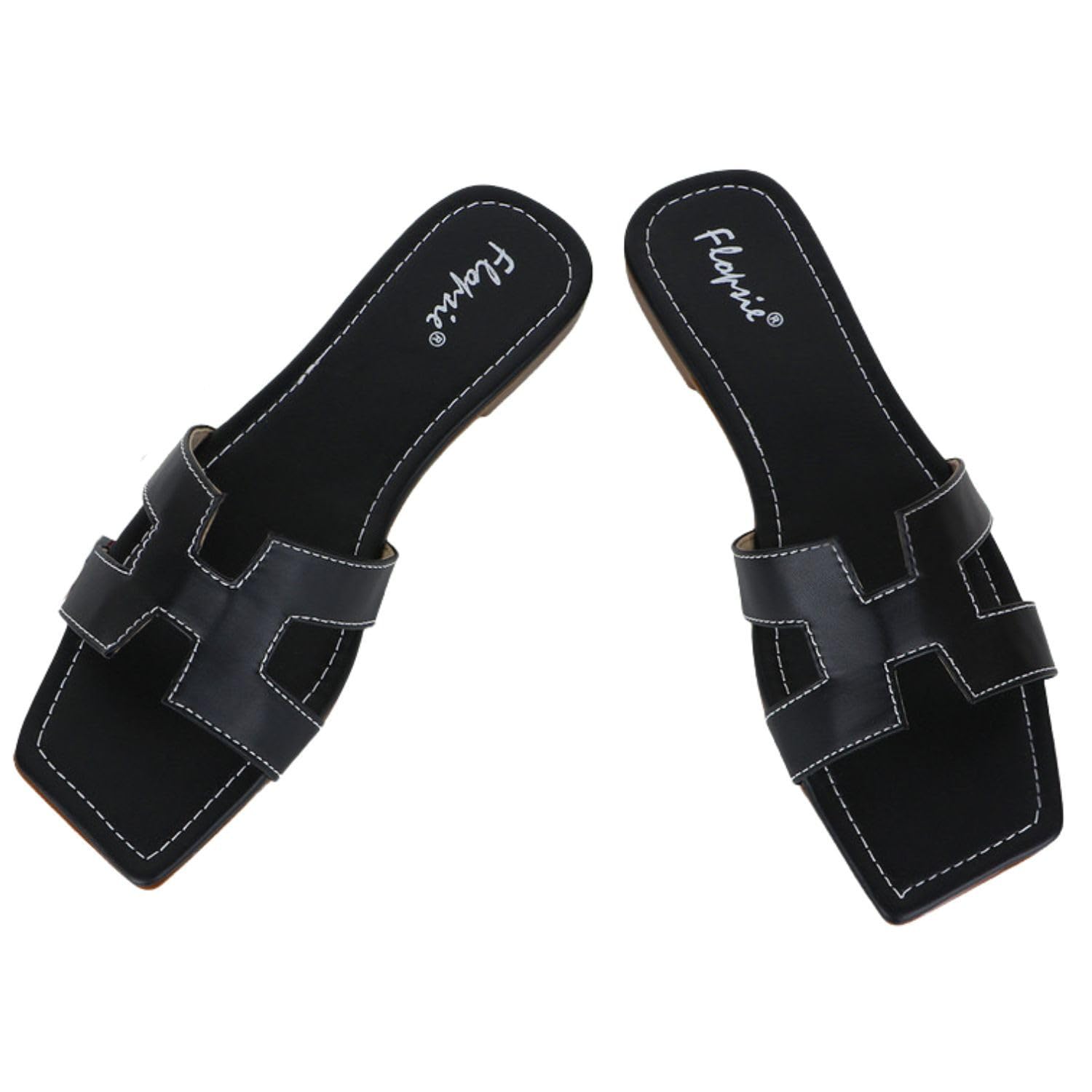 FLOPSIE Womens Flat Memory Foam Slippers/Flip-Flops Fancy Fashion Stylish Flat Casual Comfortable Lightweight Slipon Sandals for Girls | Black | Size - 7 (B0DCG2935Q) Amazon Price History, Amazon Price Tracker