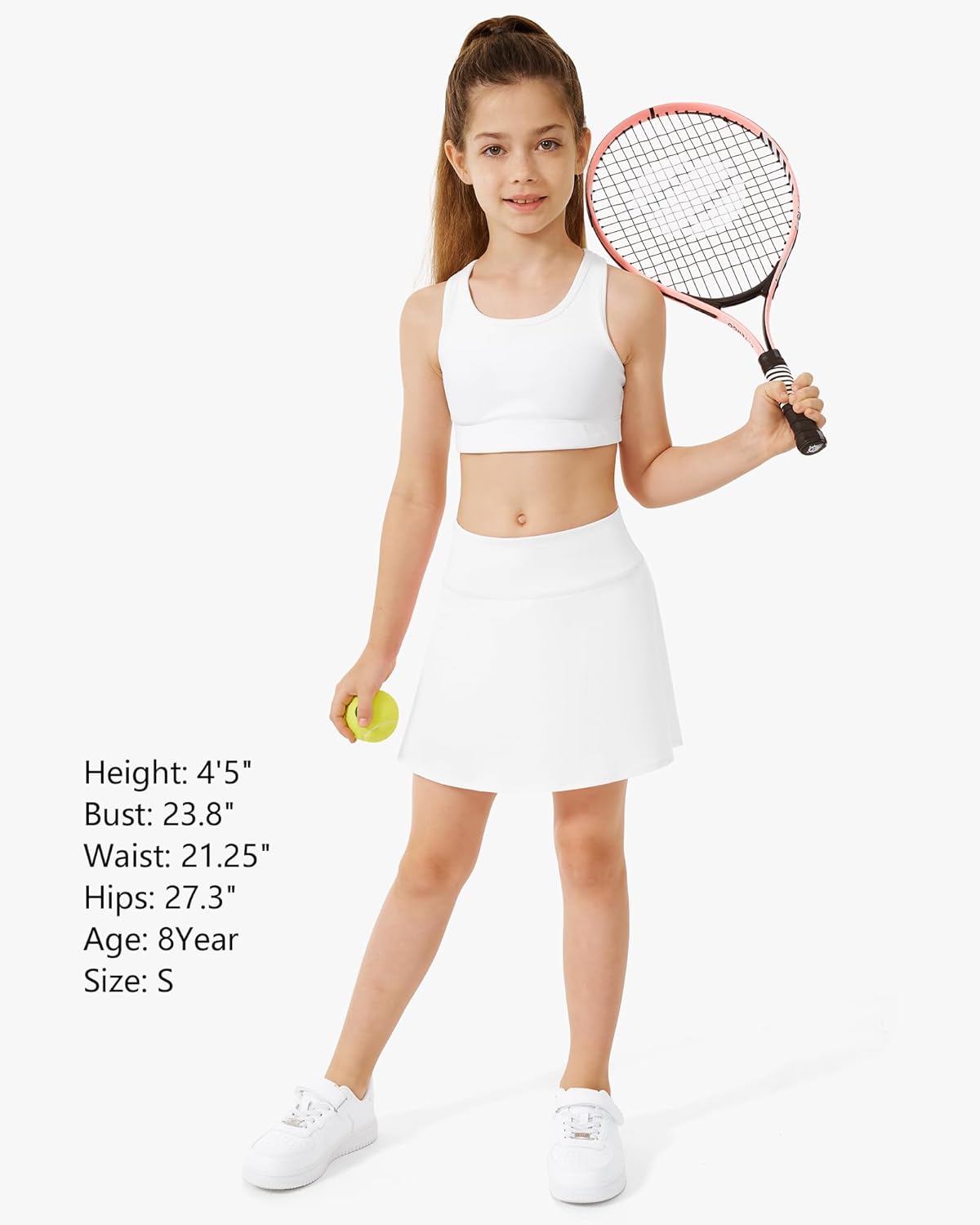 Stelle Girls Tennis Skirts with Inner Shorts Pockets Golf Skirts Athletic Running Workout Pleated Skort 5-15Years - Image 6