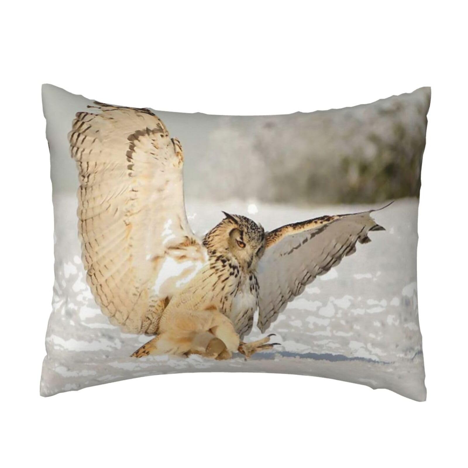 GSGCSBYMLG Flying Owl printed Pillow Case 20x26in Cushion Cover