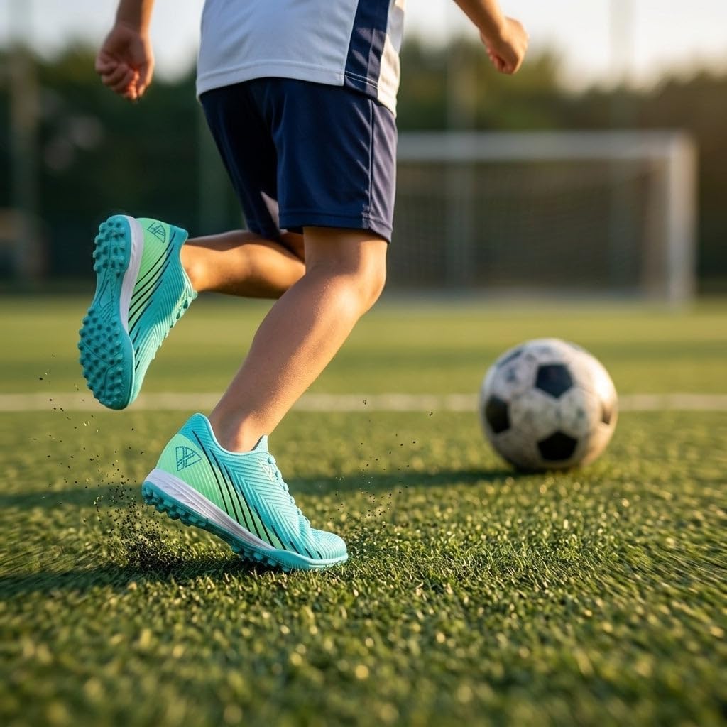Vizari Tesoro Turf Soccer Shoes for Boys and Girls| Athletic Turf Shoes with Durable Synthetic Upper | Youth Football Turf Shoes with Molded Rubber Oursole | Superior Traction on Turf Ground