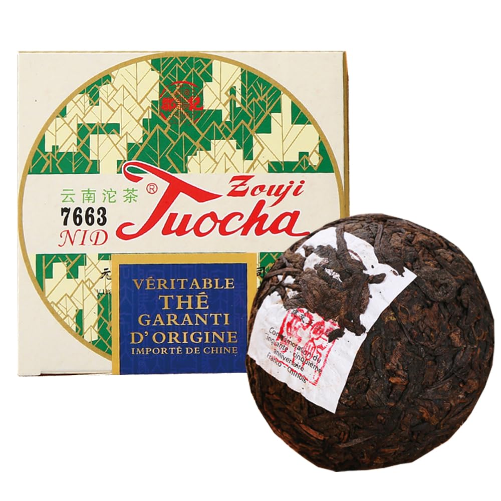 Yunnan Tuocha Zouji Tè Naturale Tuocha - Nidi Post-Fermentati - Versione 2019-100g - Autentico Tè Cinese d'Origine