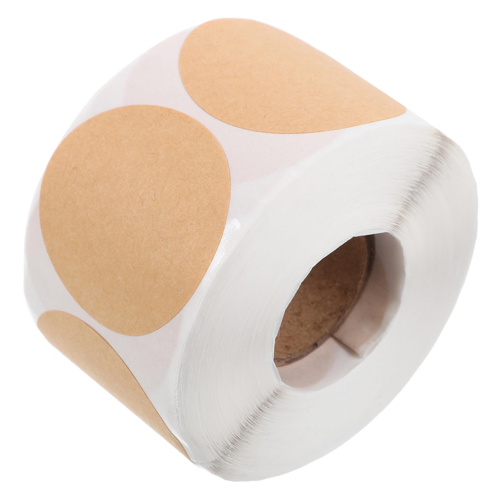 DOITOOL 5 Etichette Adesive Rotonde Kraft Etichette Vuote Autoadesive per Regali Organizzazione e Classificazione per Progetti Creativi