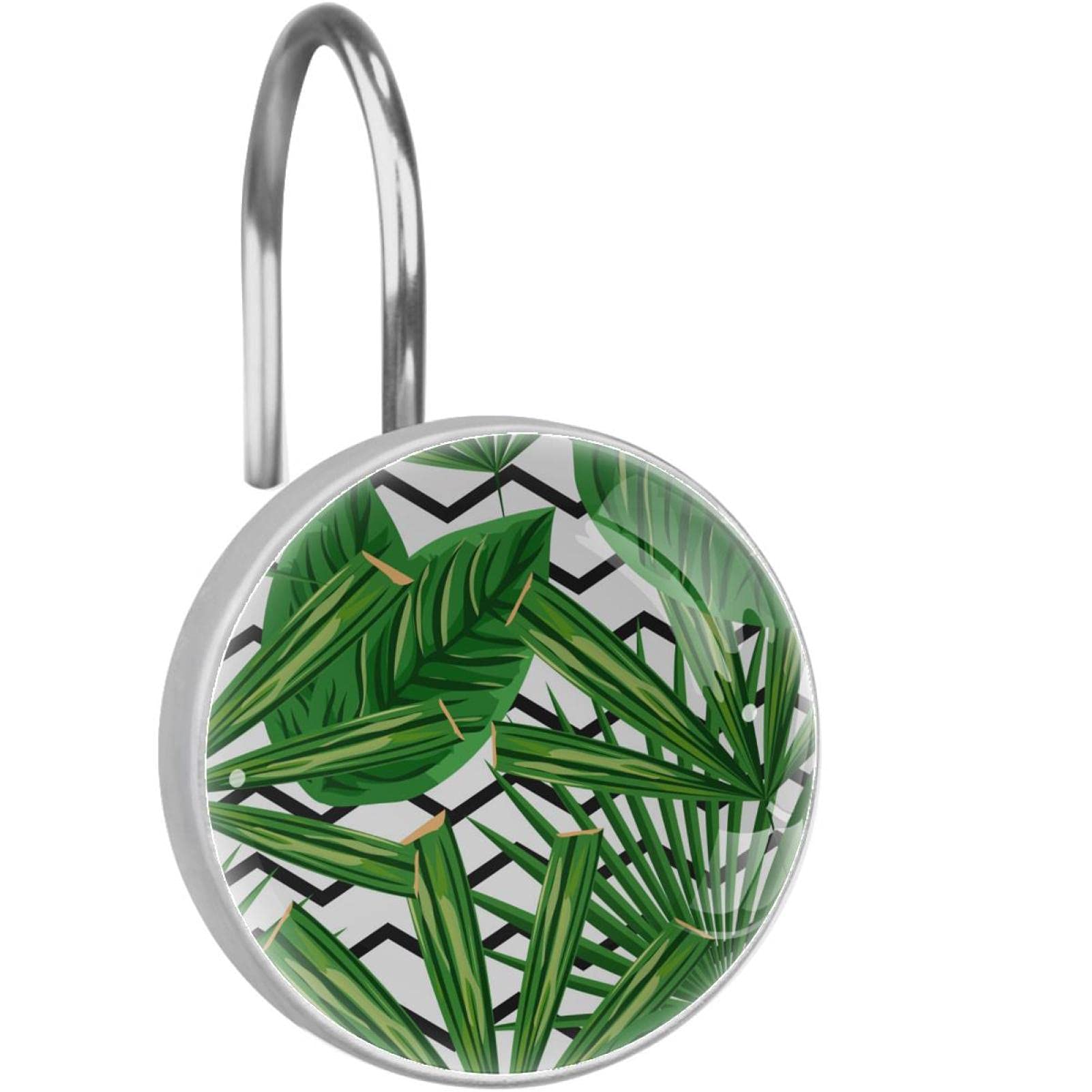 Crochets pour rideau de douche plante verte pour une salle de bain zen et moderne