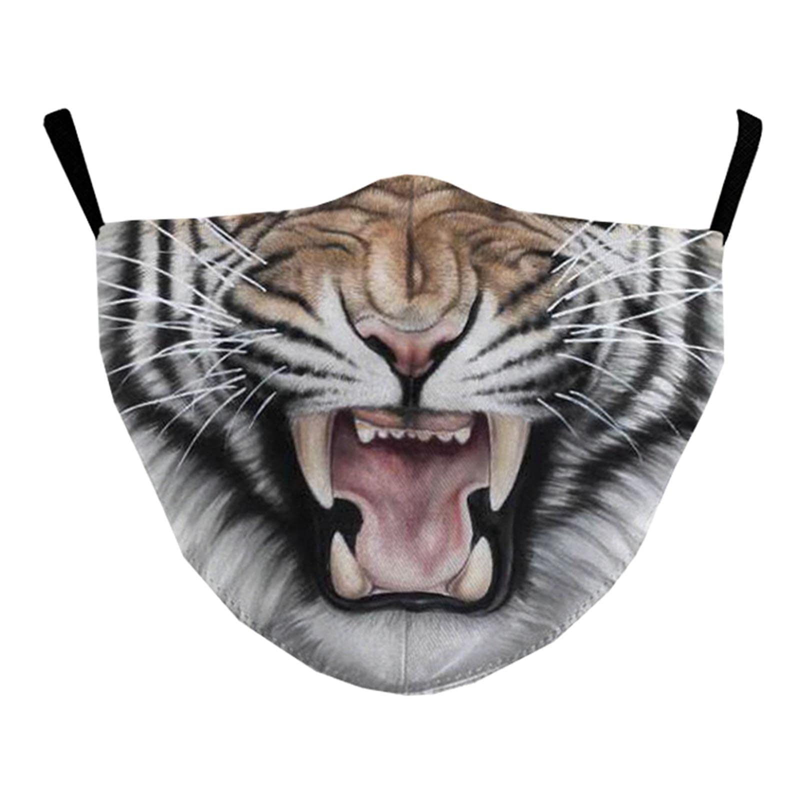 atorse ATORSE™ Funny Spoof Mouth Masks Adjustable Dustproof Reusable for Men Women Adults Tiger-picture-38