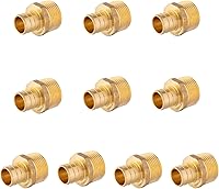 Vista 12 de EFIELD Pex - Juego de 2 adaptadores macho NPT de 1 pulgada x 1 pulgada de latón para engarzar, ASTM F1807, (PEX1807278-2PCS)