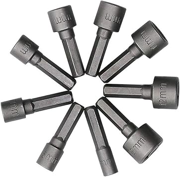 9 adet alyan somun, s r c  ucu, soket, tornavida, vida anahtar  seti, elektrikli tornavida i in, sap aletleri Hay r 5-13 mm