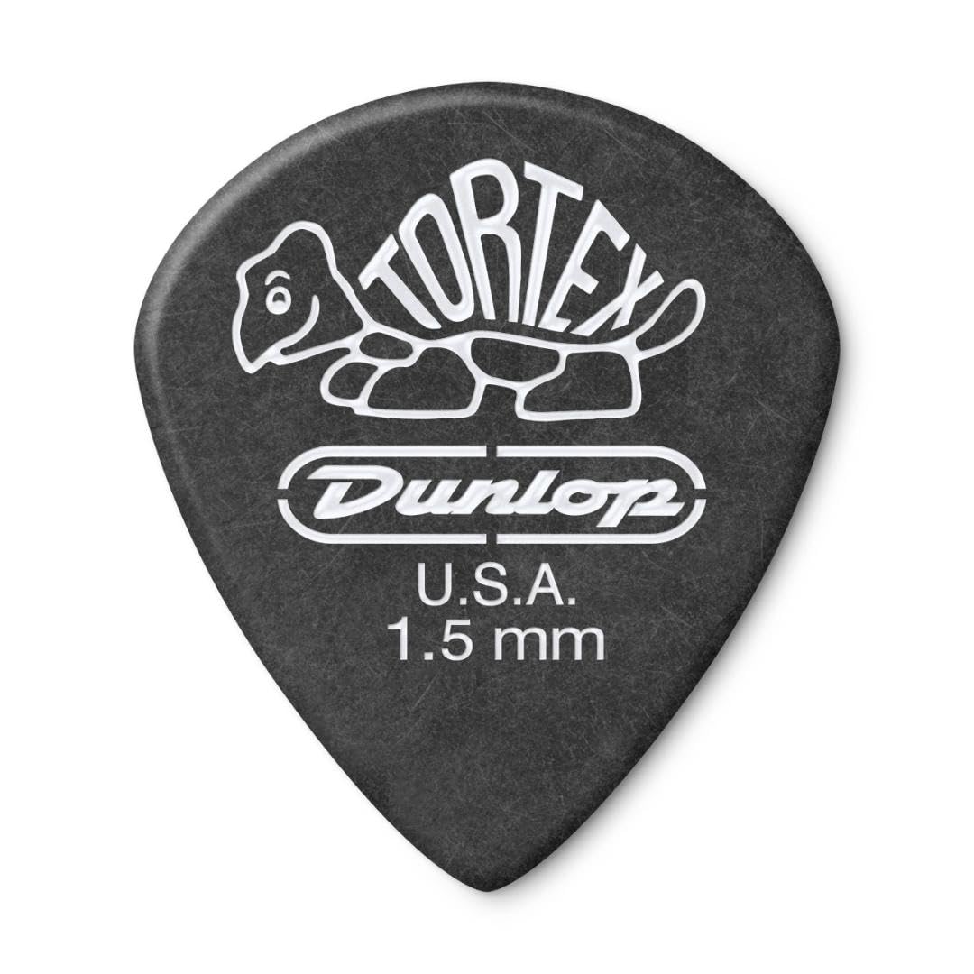 Dunlop 482P1.5 Tortex® Pitch Black Jazz III, 1.5mm, 12/Player's Pack