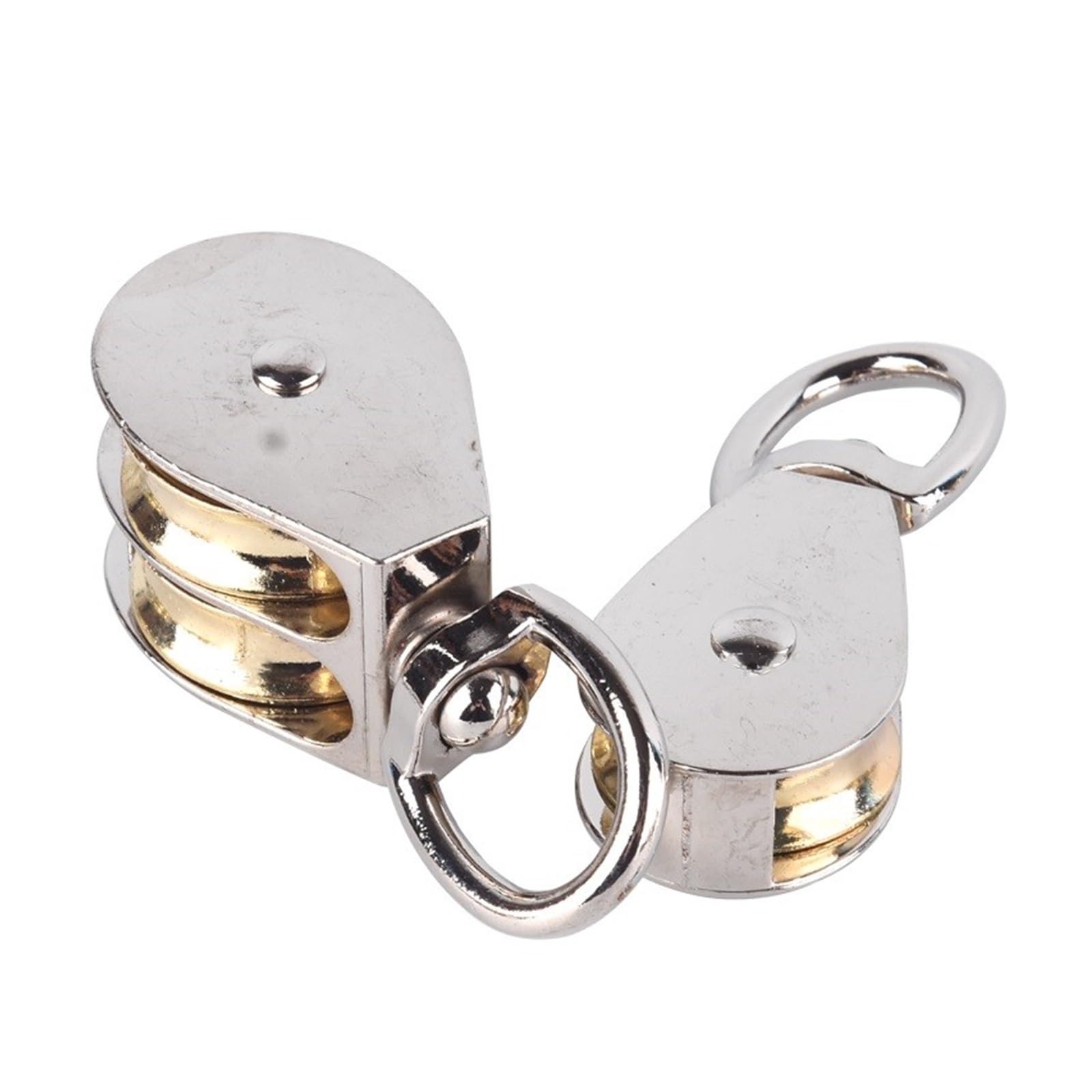 Cuerda de polea de bloque de polea simple 1 Uds 36/43/52/58/75/86 Mm polea de Metal aleación de Zinc polea fija bloque de corona y aparejos rueda de elevación Mini polea simple/doble(Fixed-Single-36mm