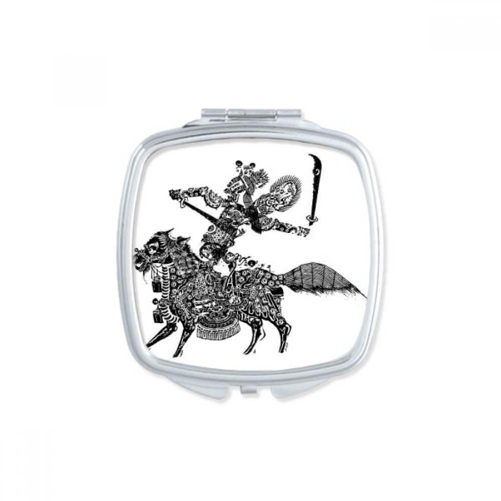 Miroir carré maquillage compact portable avec prise en main ergonomique stable