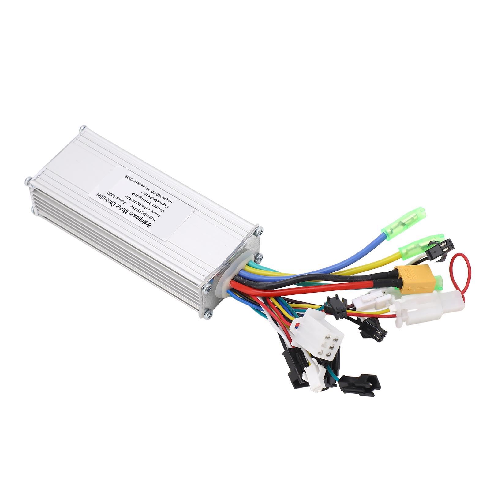 FILFEEL Contrôleur de Moteur sans Balais pour Vélo électrique 500W 36V 48V, avec Boîtier en Aluminium pour Balade