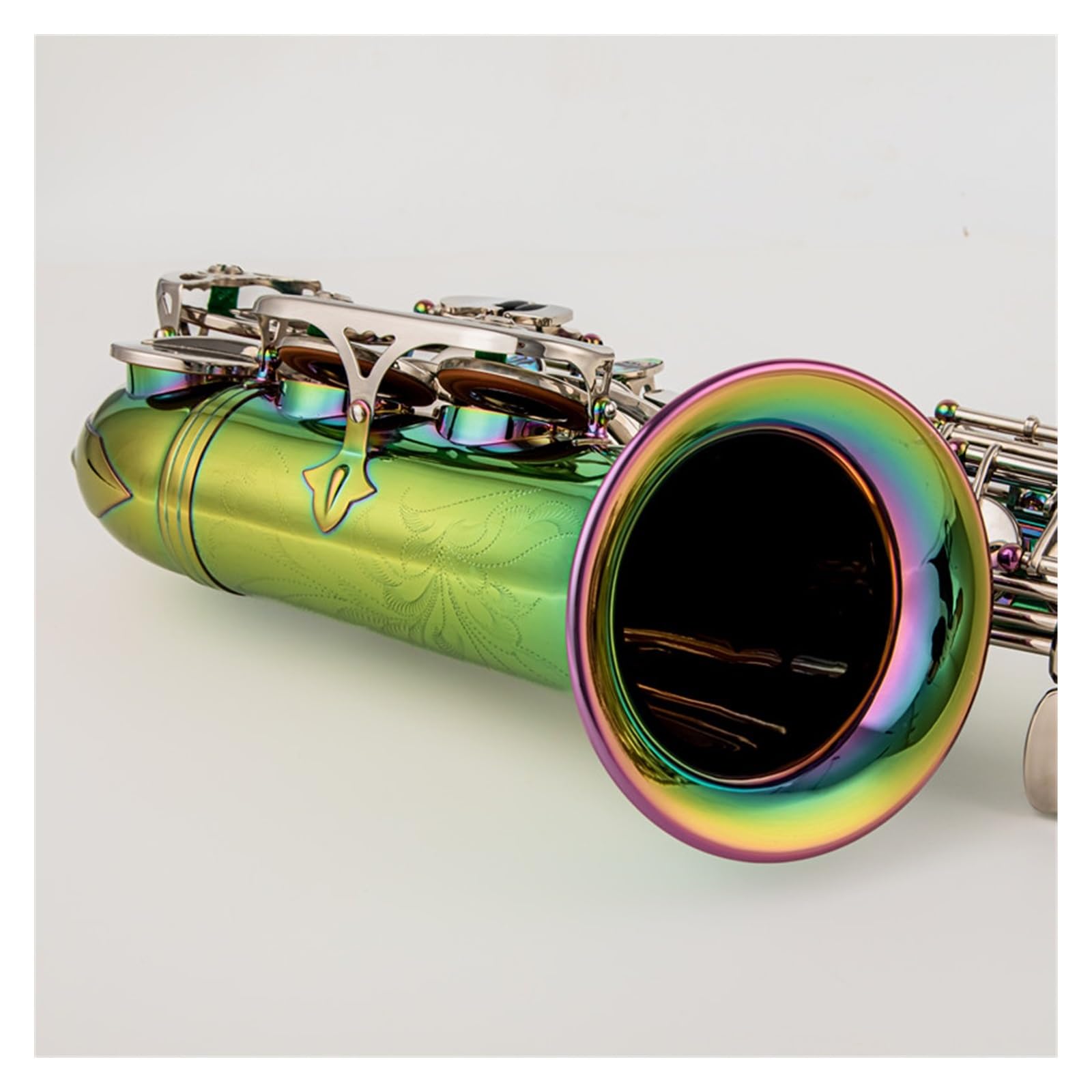 professionnel Saxophone Haut Alto Mib Tune Saxophone Laiton Éblouissant Couleur Laque Instrument De Musique Mi Bémol Sax Avec Accessoires De Cas