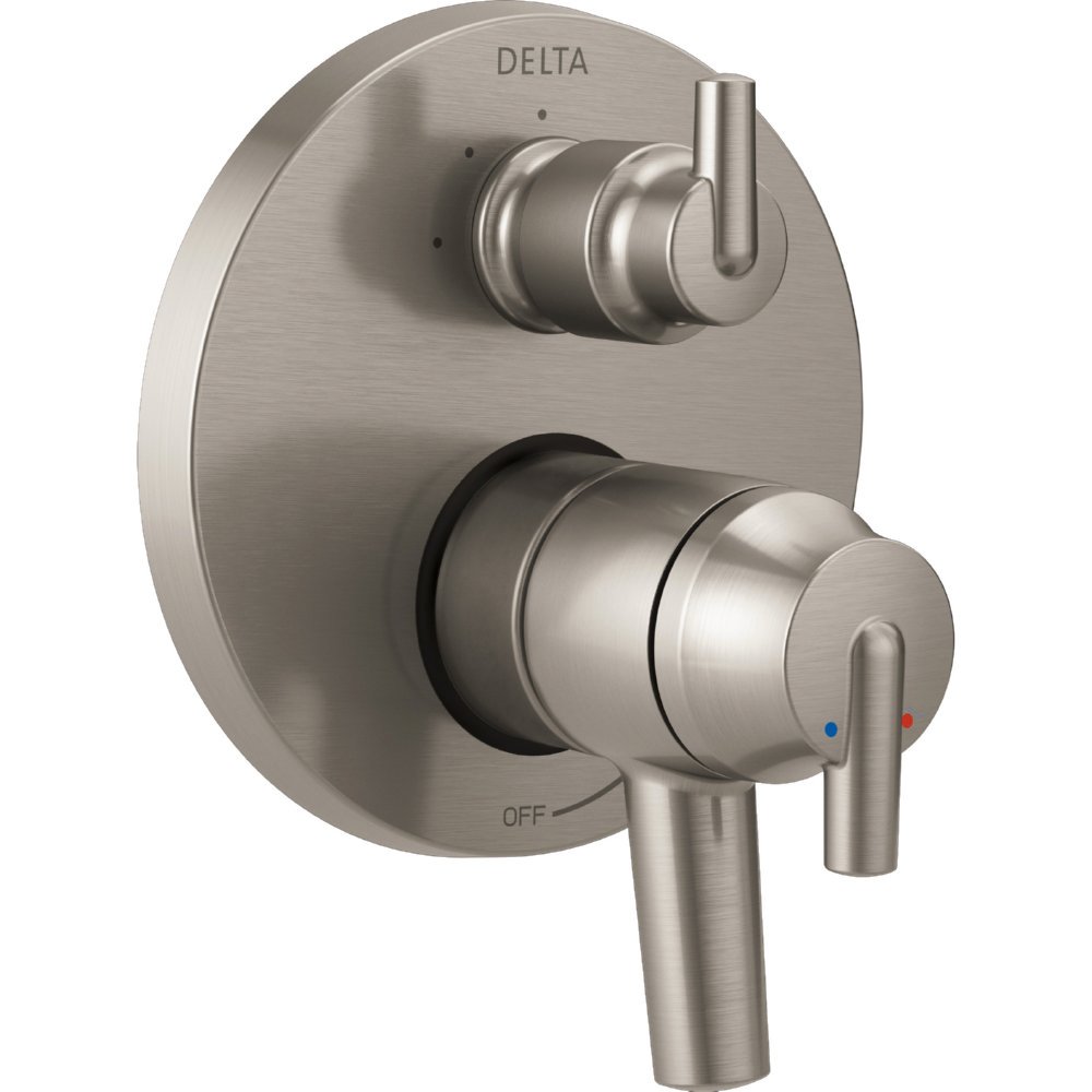 Photo 1 of Delta Faucet Trinsic 17 Series 3-Setting Integrated Diverter Valve Trim Kit, Brushed Nickel Diverter Valve Trim Kit, Shower Trim Kit, Stainless T27859-SS (Valve Not Included)