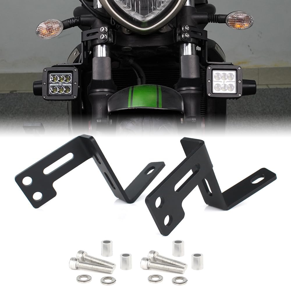 Xitomer 4mm Steel Auxiliary Light Mount, Fit for Vulcan S 650 2024 2023 2022 2021 2020 2019 2018 2017 2016 2015-2024, Motorcycle Auxiliary Light Bracket Led Light Mounts
