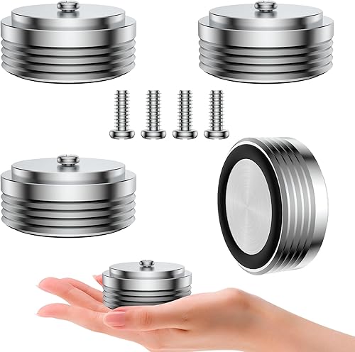 Miniatura 16 de Audiocrast HiFi Puños de Altavoz de Aislamiento Soporte de Pies de Almohadillas de Aluminio 39x17mm Negro Absorbedor de Choques de Altavoz