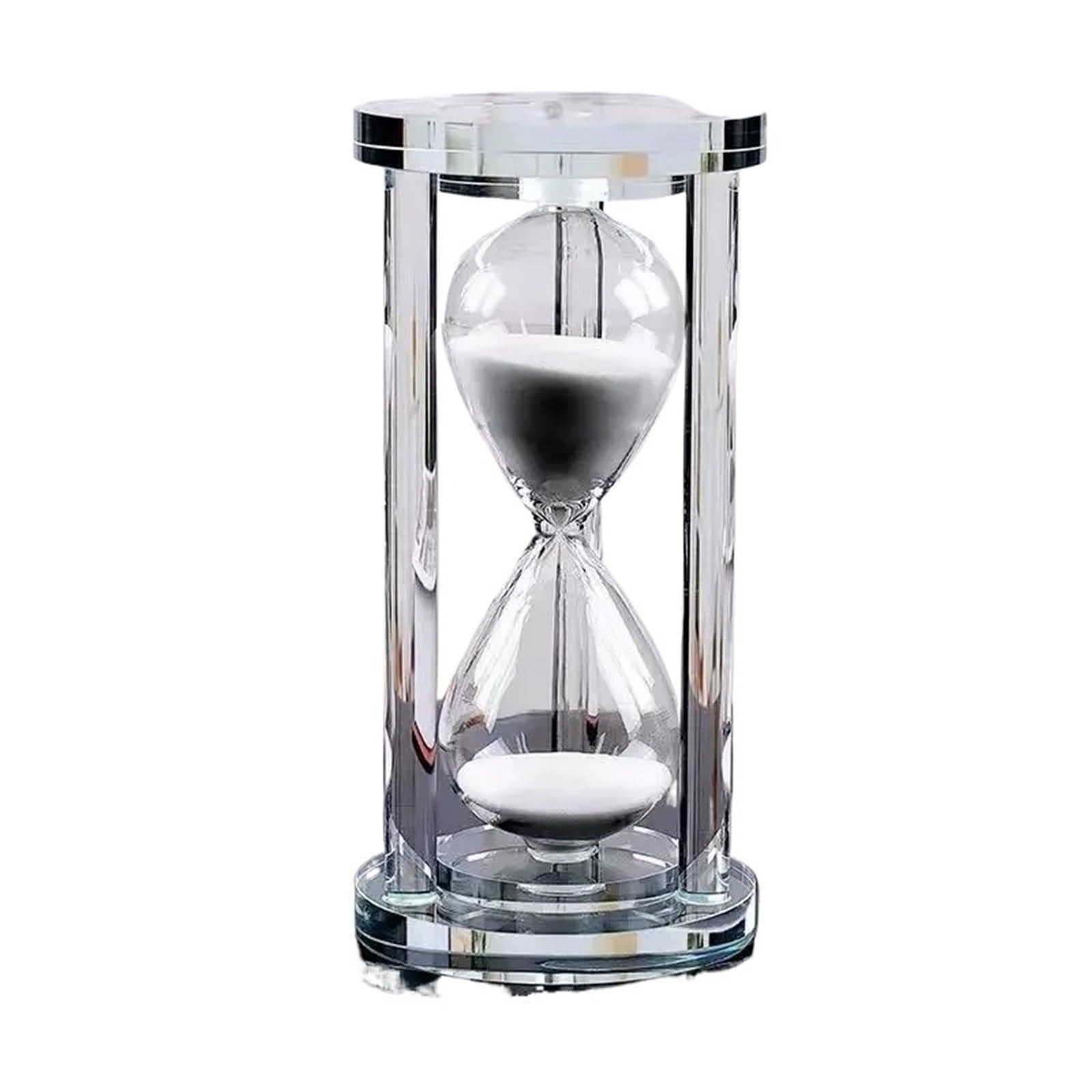 Reloj de Arena 15-60 Minutos, Temporizador for Cocina, Escuela, Moderno Reloj Cristal, temporizadores té, decoración del hogar para Casa, Escritorio(White,60min)